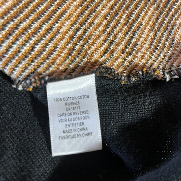 Northern Isles Full Zip Sweater Womens Large Black Animal Print Cotton Casual - Picture 6 of 9